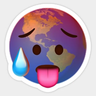 Hot Earth Emoji Sticker